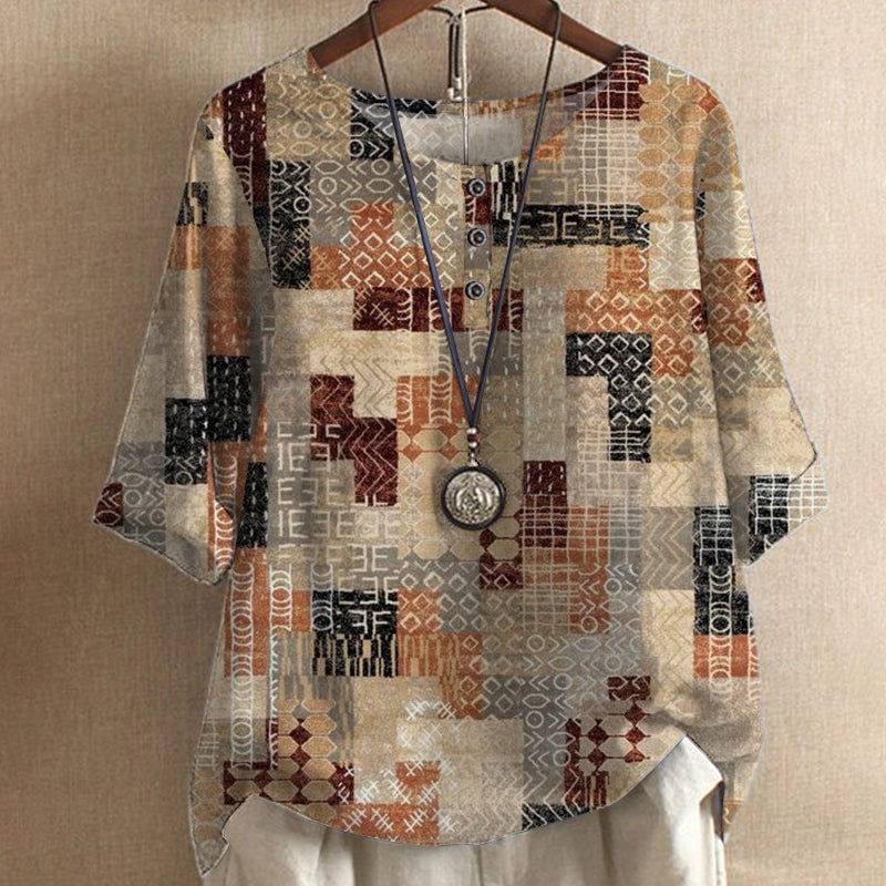 Kortärmad T-shirt med tryck