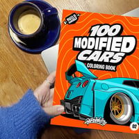 Beginner-Friendly-100 Modified Cars Coloring Book