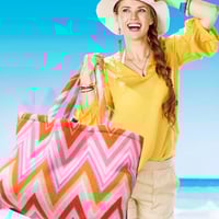 Sun Lounger Towel with Pockets Storage in a Bag