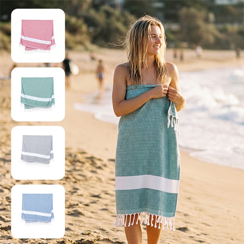 Large Quick Dry Jacquard Beach Bath Towel