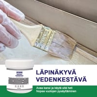 Läpinäkyvä vedenpitävä pinnoiteaine