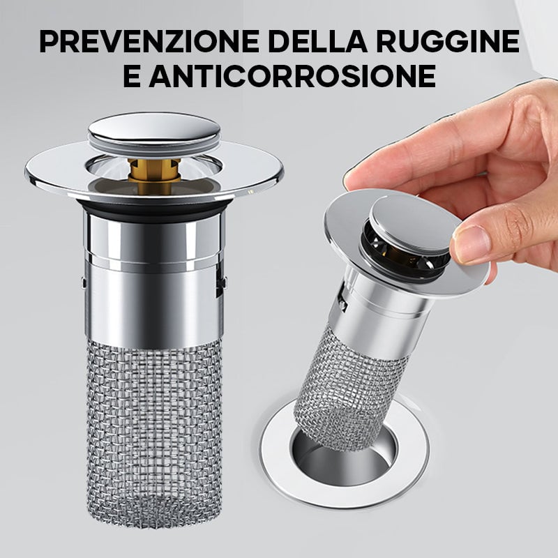 Filtro per scarico a pavimento in acciaio inox