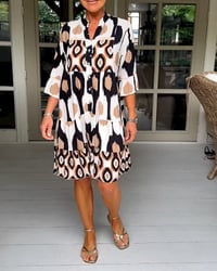 Jurk met print en 3/4 mouwen