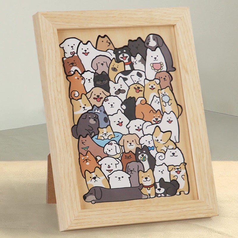 Tier-Stapelspiel Holzpuzzle Lernspielzeug Set