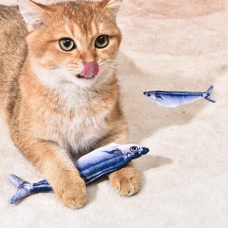 Levensechte Klappende Vis Kattenspeeltje