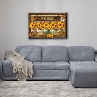 Vlinder Zonnebloemen Muur Kunst