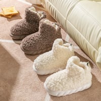 Fluffiga fleecestövlar för kvinnor