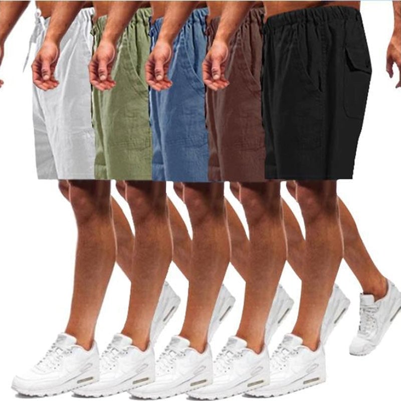 Casual shorts i linne för män