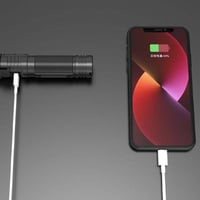 Waterdichte, oplaadbare 2-in-1 zaklamp met digitaal display en sterk licht