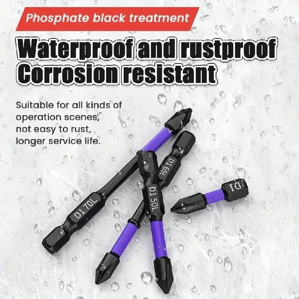 SAKER 6 pieces Magnetic Shockproof Batch Bits