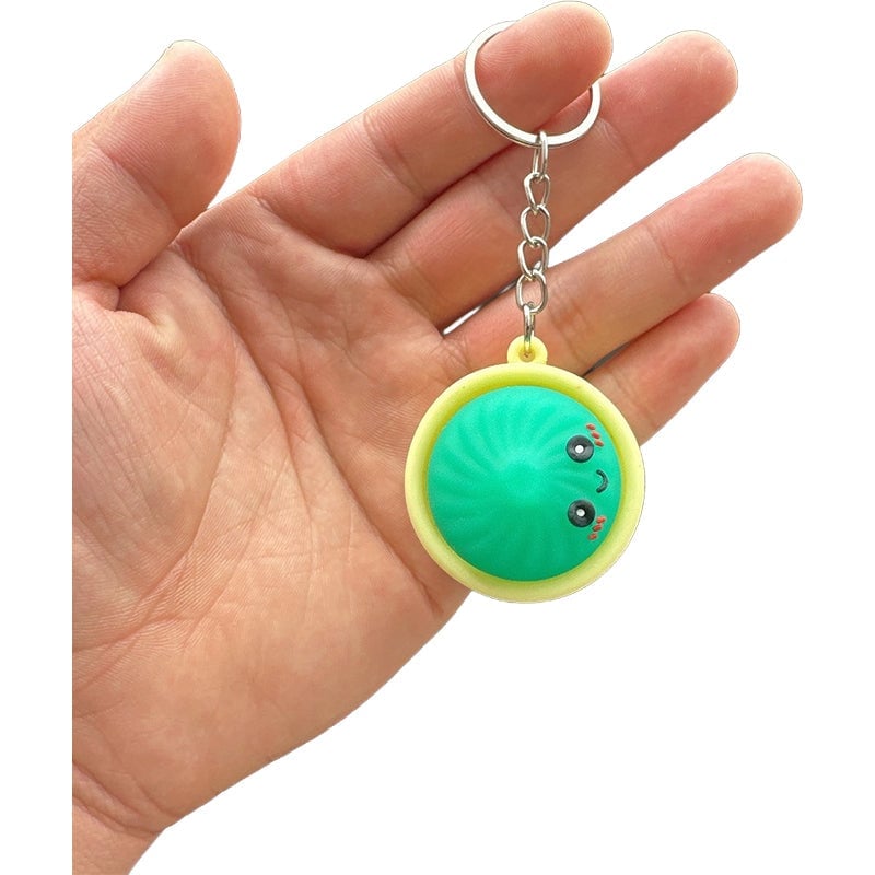 Light-Up Squeezable Steamed Bun Keychain