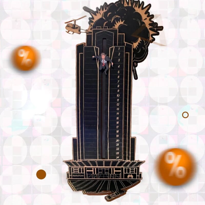 Sakerplus® Wooden Advent Calendar Bomb Calendar