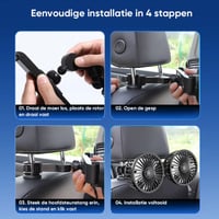Dubbele kop Mini USB Autoventilator