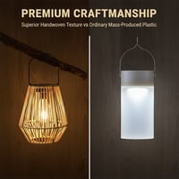 Handwoven Rattan Solar Lantern