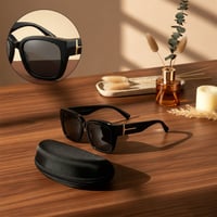 Polarisierte quadratische Sonnenbrille mit umschließendem Design