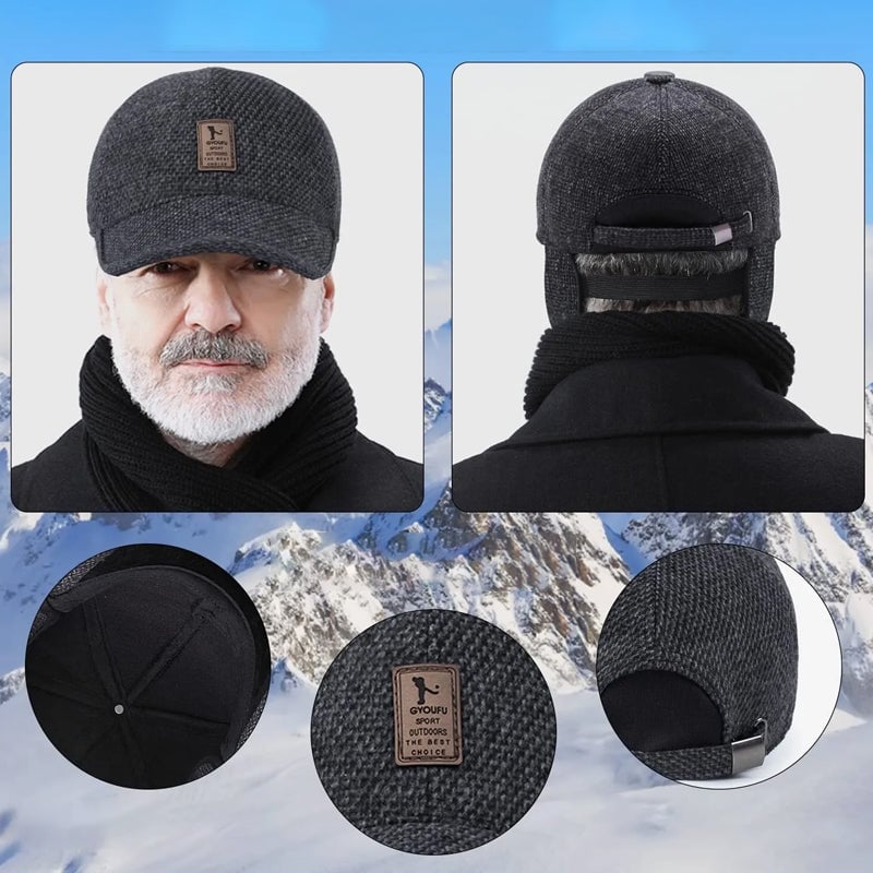 🧢Winterbaseballpet met oorwarmers