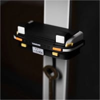 Retro autosleutelhanger met open koplampen