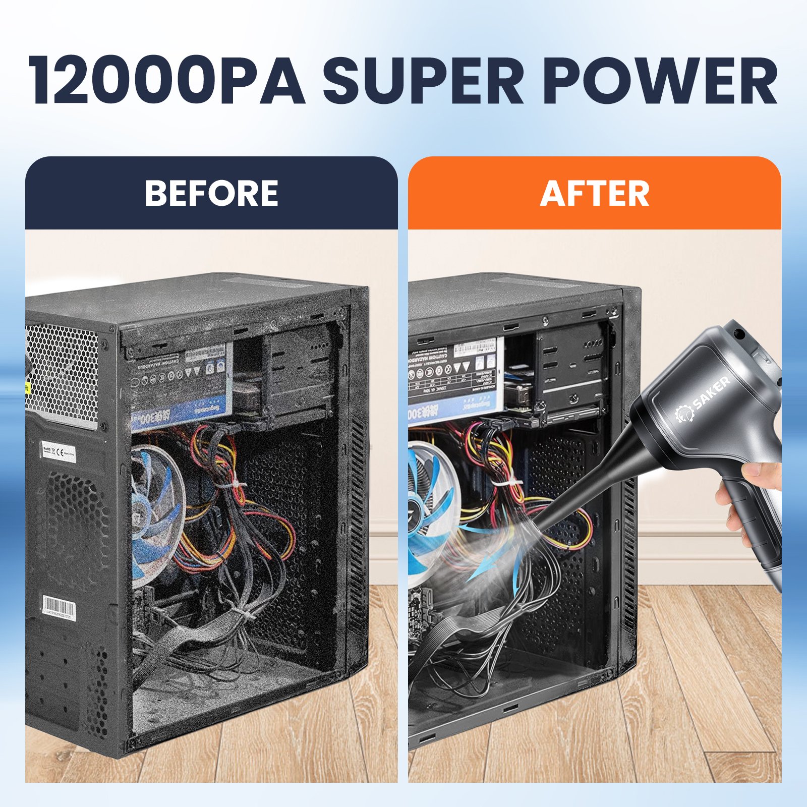 SAKER® Mini Handheld Cordless Vacuum Cleaner