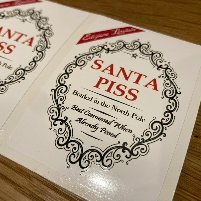 🎄Etichette Per Bottiglie Di Novità Divertenti Di Natale (Confezione da 5 Pezzi)