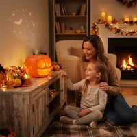 😊Animierte, sprechende Halloween-Kürbis-Projektorlampe
