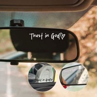 Trust in God Car Rearview Mirror Sticker