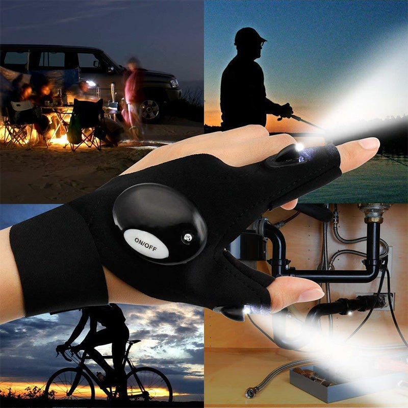 LED Flashlight Waterproof Gloves