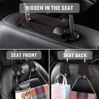 Suede Leather Car Seat Hook