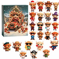 2026 Highland Cow 24-Day Advent Calendar Blind Box Set