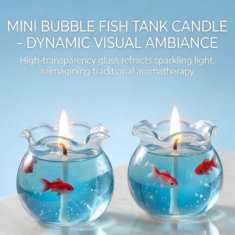 Mini Bubble Fish Tank Scented Candle