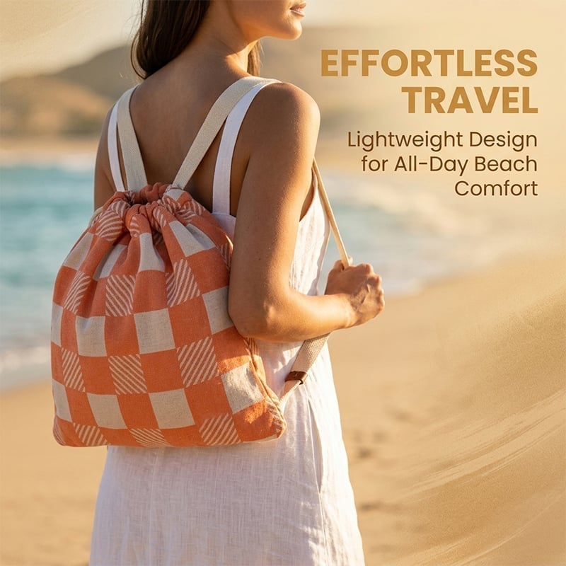 2-in-1 Convertible Beach Towel Bag