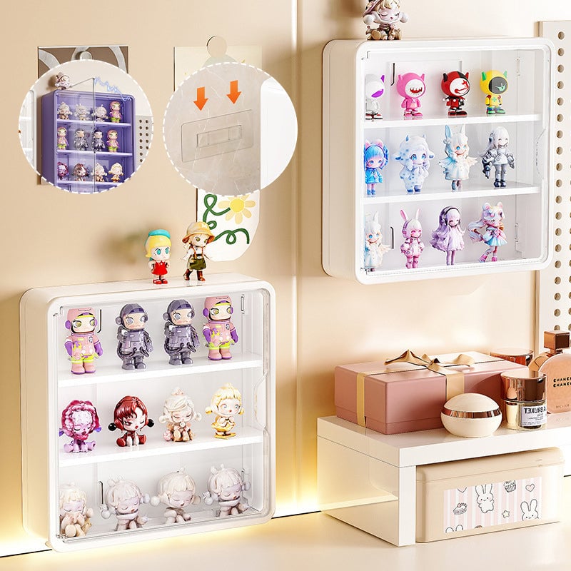 Wall-mounted blind box storage and display rack