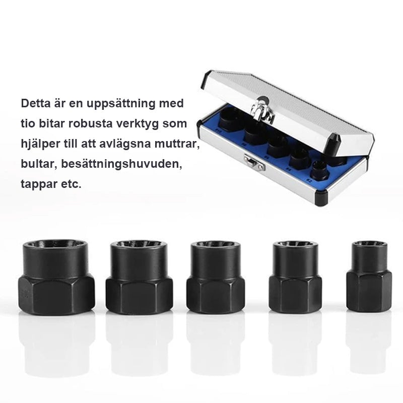 Mutterdragarsats - Ta bort skadade muttrar