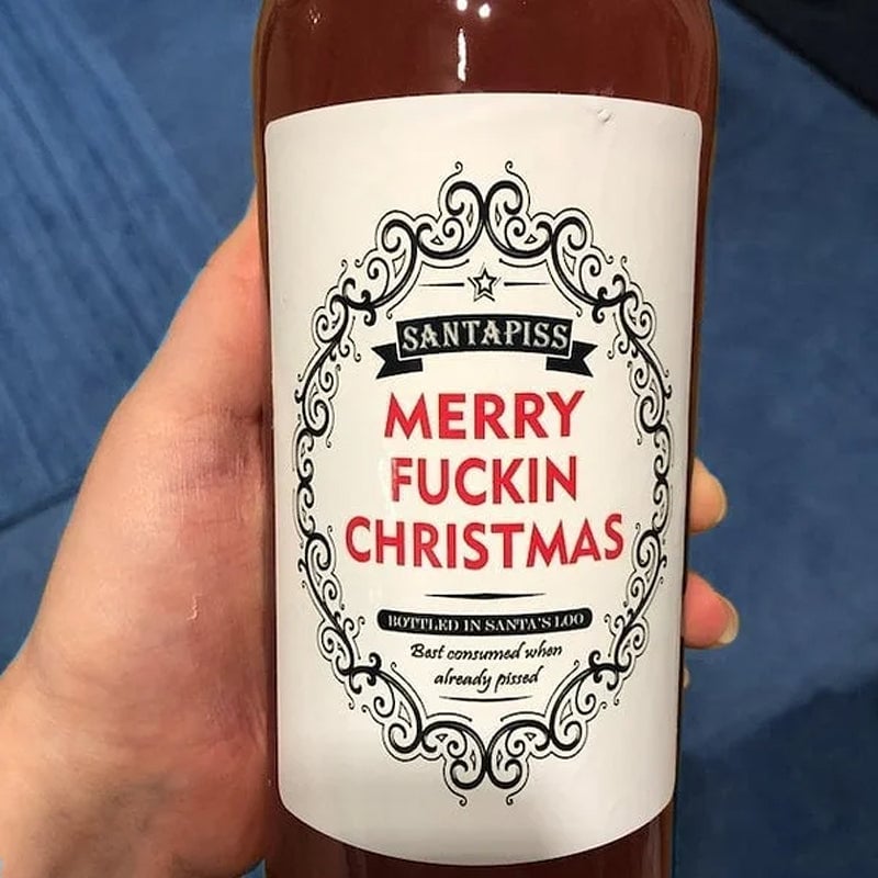 🎄Etichette Per Bottiglie Di Novità Divertenti Di Natale (Confezione da 5 Pezzi)