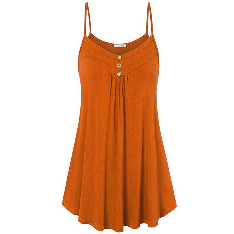 V-ringad enfärgad camisole