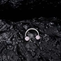 Zirkonia Hufeisenring für Piercings