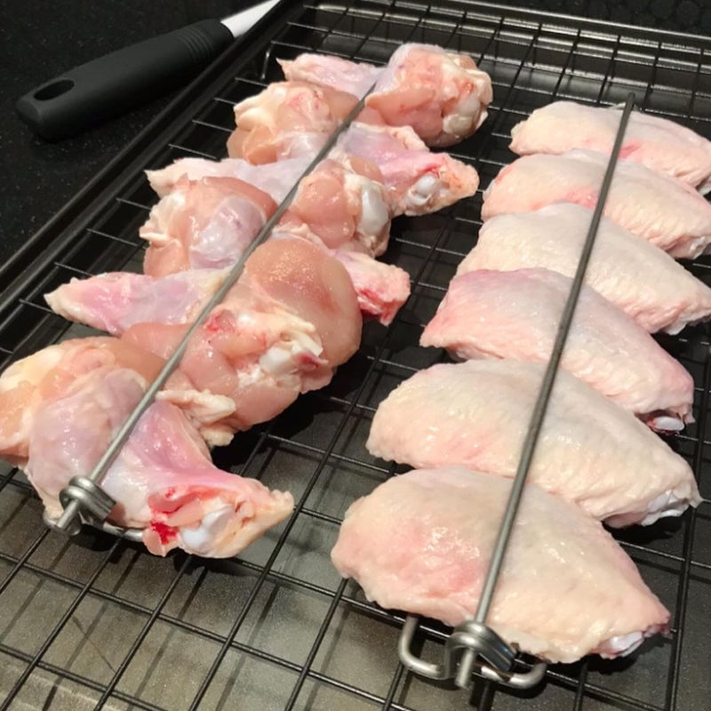 BBQ-vork met kippenvleugels
