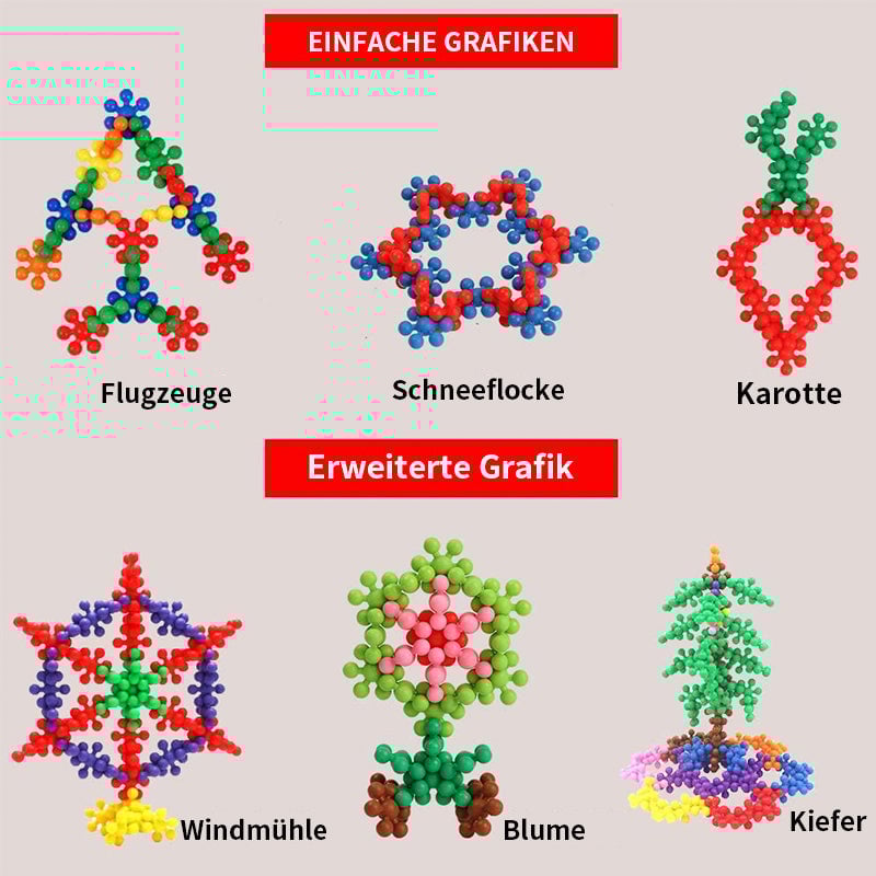 🌈🎨Ineinandergreifende Bausteine aus massivem Kunststoff🧸🧩