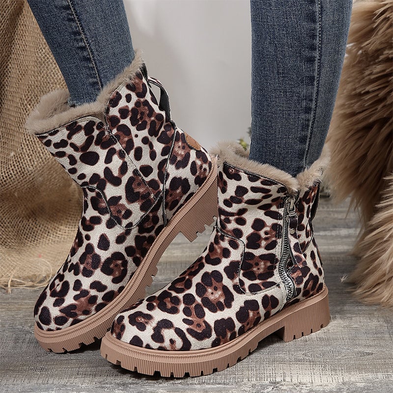 Modische Kurzschaft-Martinsstiefel mit seitlichem Reißverschluss