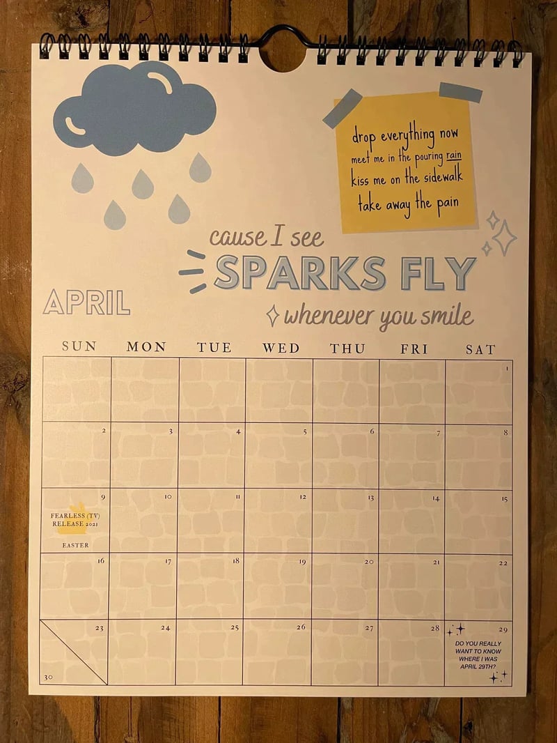 2024 Taylor Swift Låttexter kalender