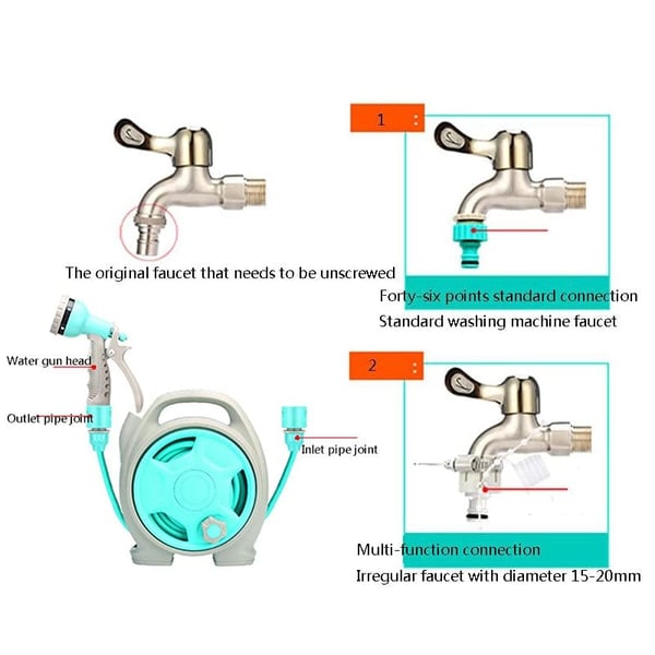 Sakerplus Retractable garden hose reel