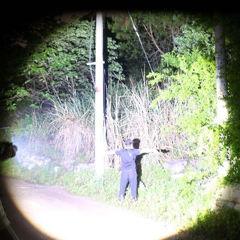 Vanntett Oppladbar Digital Skjerm 2-i-1 Sterk Lys Lommelykt