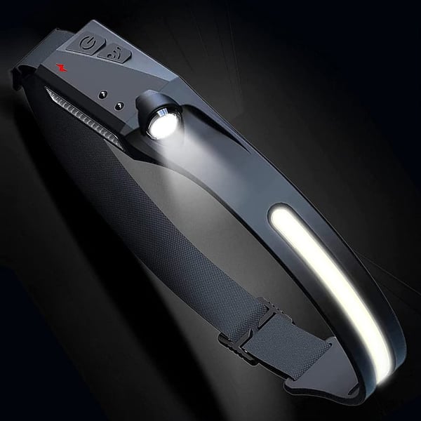 USB-ladattava otsalamppu, COB/XPE-LED 💡