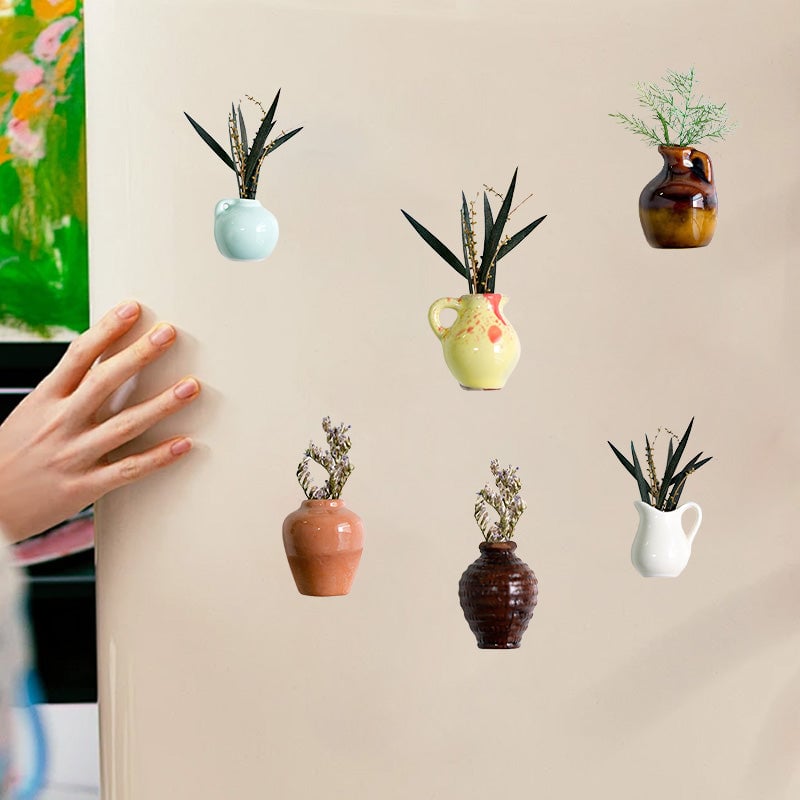 Autocollants magnétiques pour vases de réfrigérateur