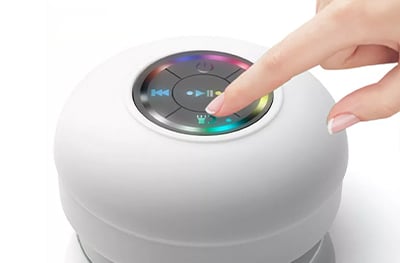 Mini Bluetooth Shower Speaker With Led Light