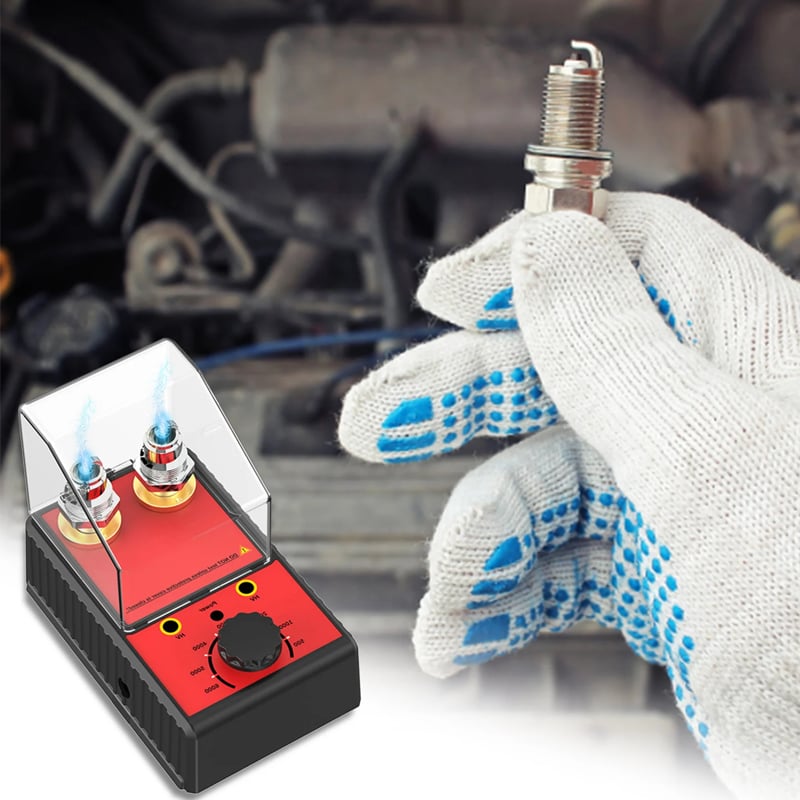 Dual Spark Plug Tester with Two 12mm Spark Plug Sockets