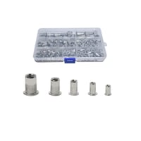 Aluminum open split rivet nuts