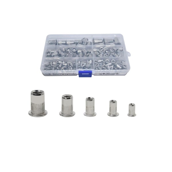Aluminum open split rivet nuts