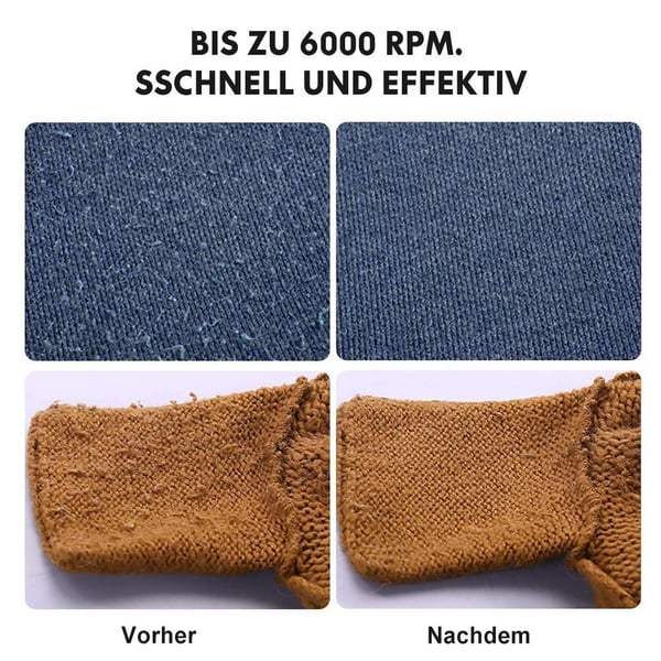 Tragbarer Strickwollekugel- Entferner, mit Konvertierungsstecker