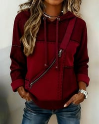 Stylish Color-Blocked Hoodie