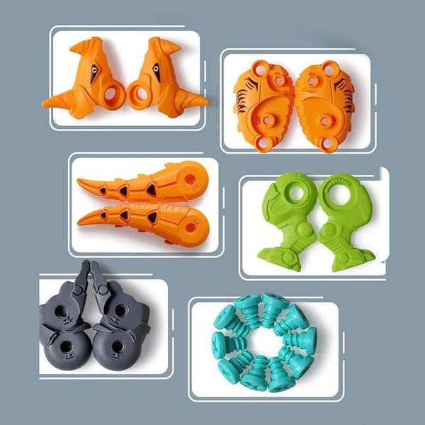 DIY zusammengebautes Dinosaurierspielzeug